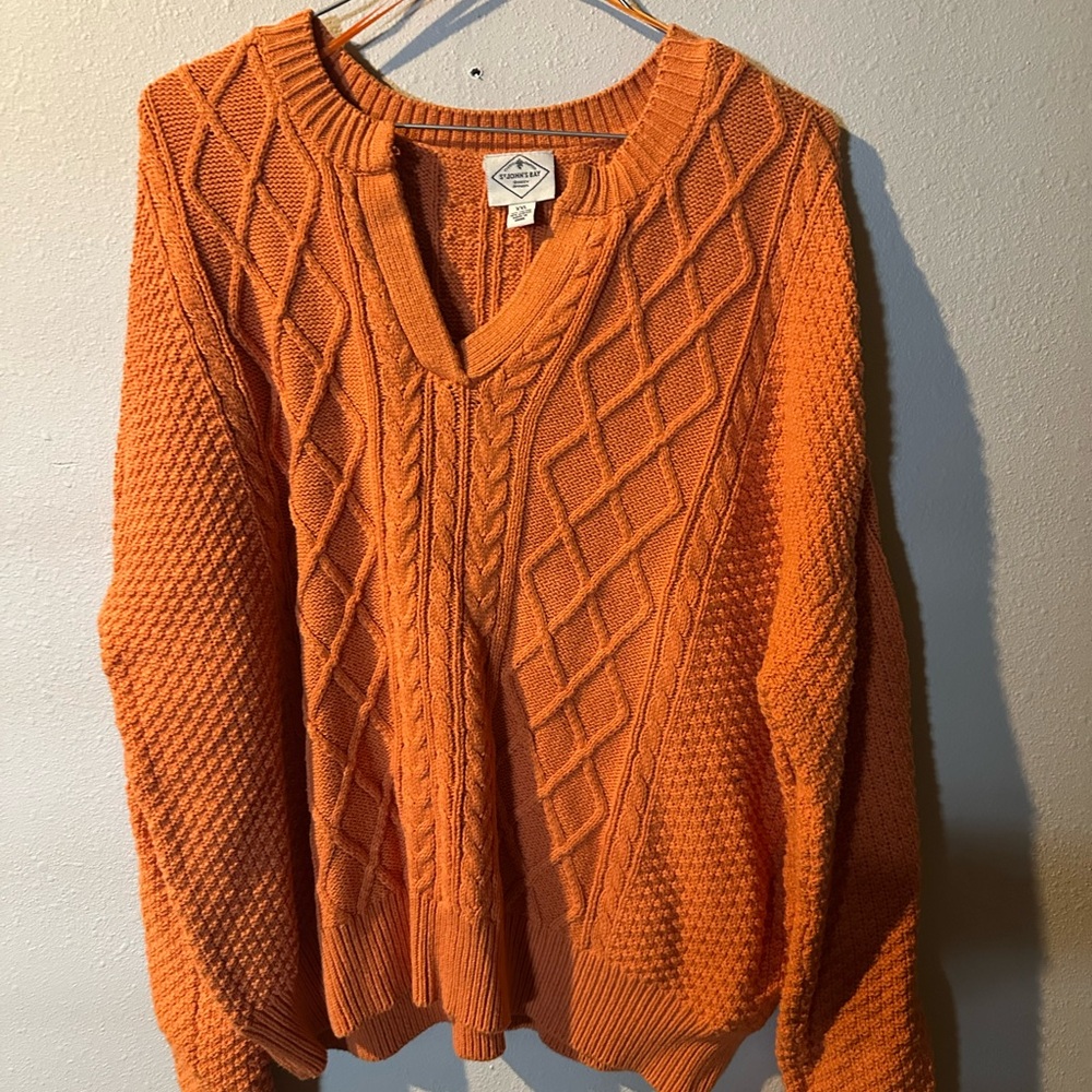 St. John's Bay Orange V-Neck Sweater